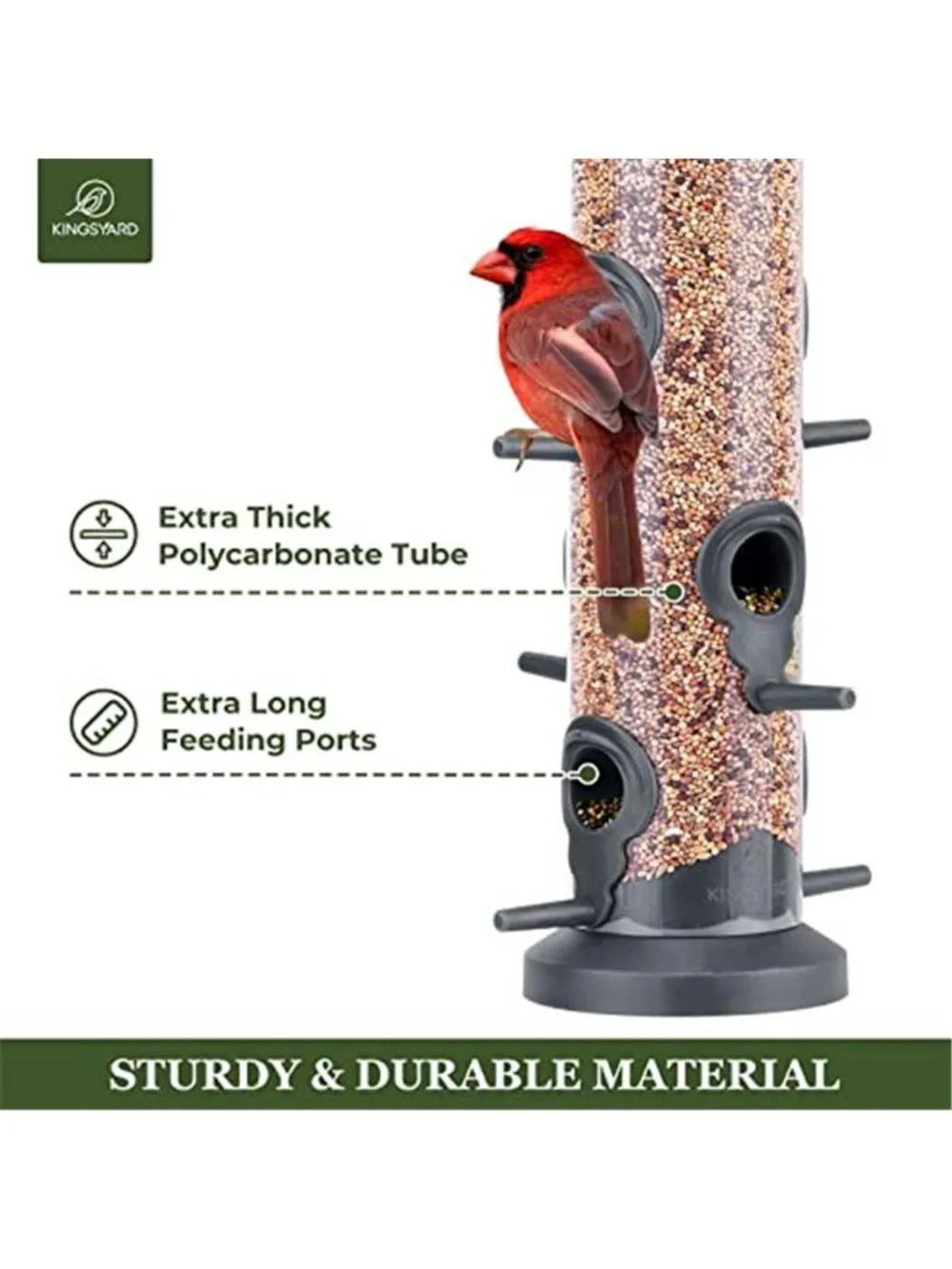 New 2 Pack Tube Feeders with 6 Feeding Ports for Outdoors Hanging